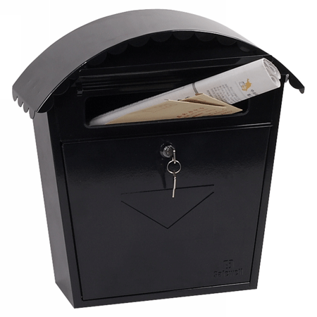 Phoenix Clasico Front Loading Letter Box MB0117KB in Black with Key Lock - my-beautiful-safes