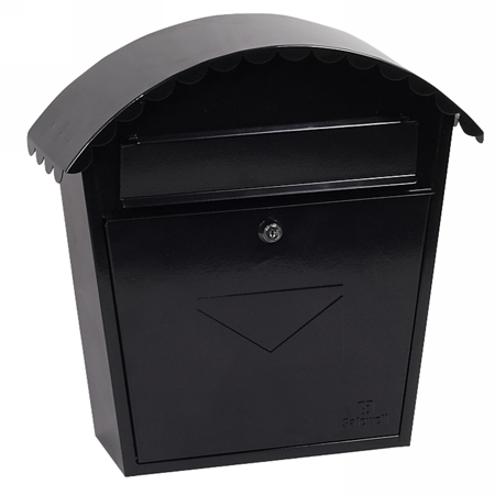 Phoenix Clasico Front Loading Letter Box MB0117KB in Black with Key Lock - my-beautiful-safes