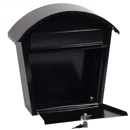 Phoenix Clasico Front Loading Letter Box MB0117KB in Black with Key Lock - my-beautiful-safes