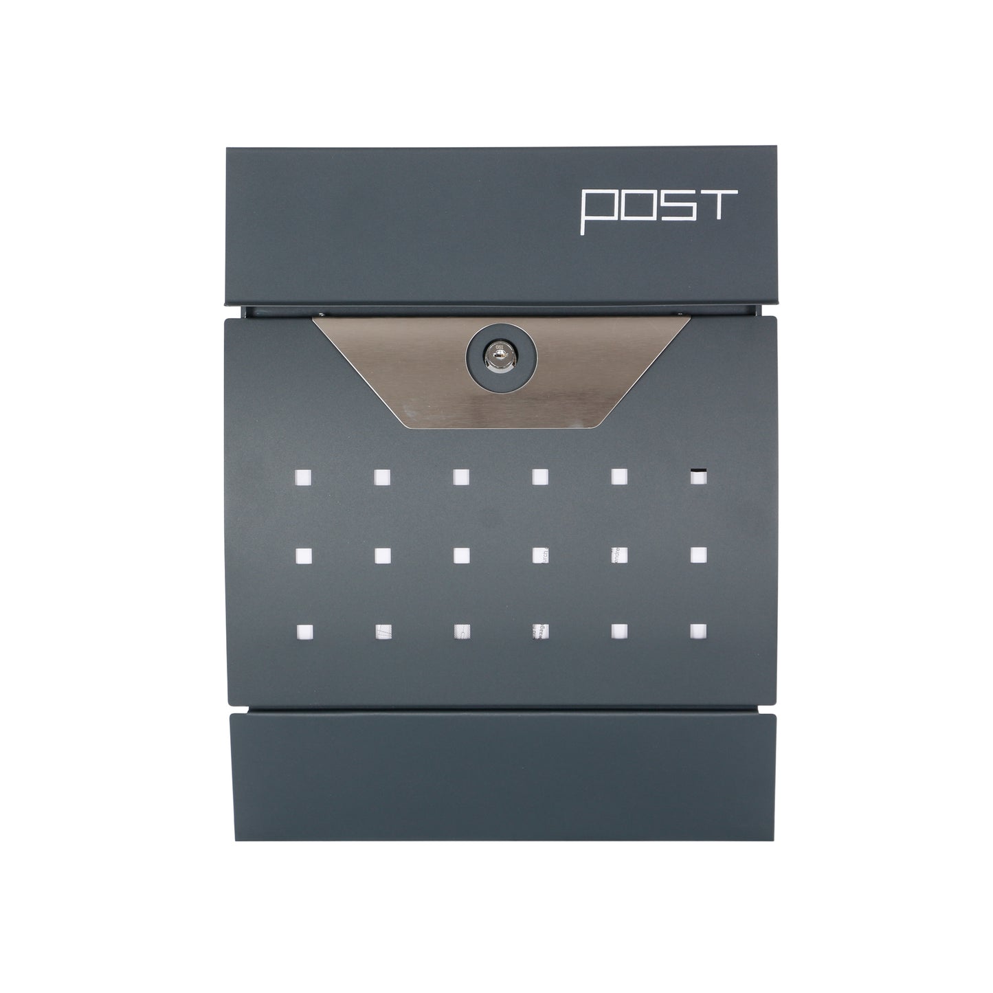 Phoenix Estilo Front Loading Letter Box MB0122KA in Graphite Grey with Key Lock - my-beautiful-safes