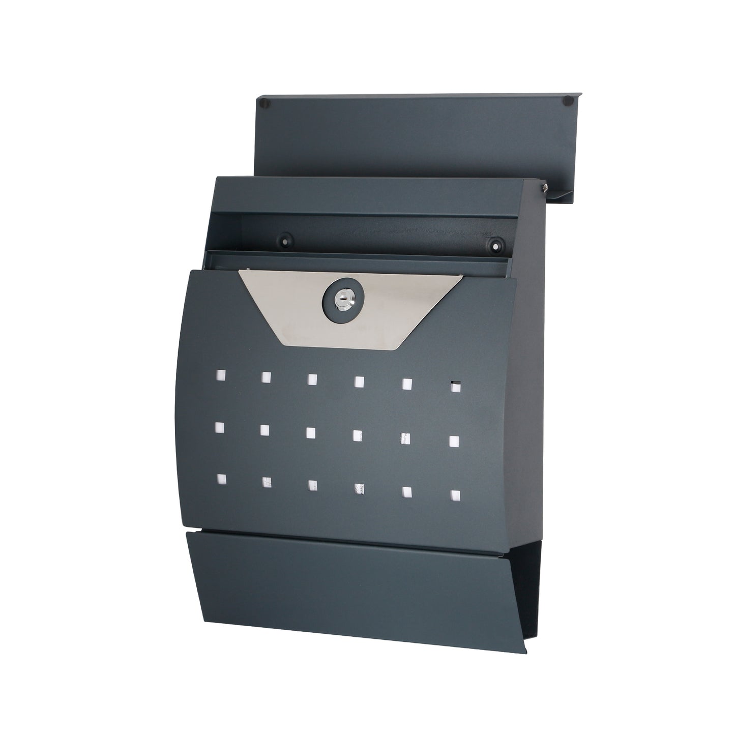 Phoenix Estilo Front Loading Letter Box MB0122KA in Graphite Grey with Key Lock - my-beautiful-safes