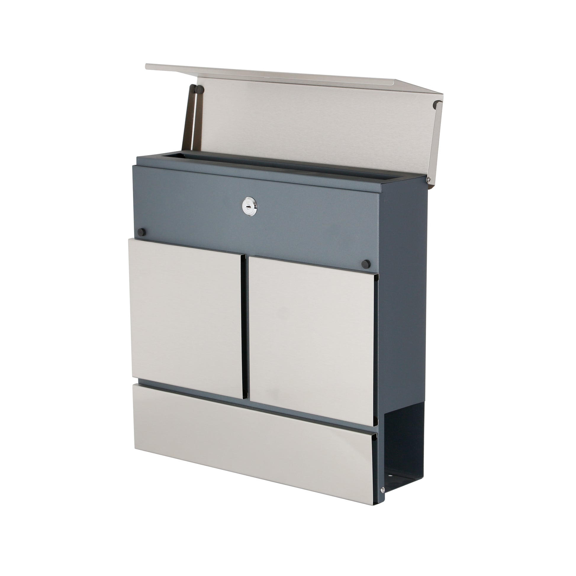 Phoenix Estilo Top Loading Letter Box MB0124KS in Stainless Steel with Key Lock - my-beautiful-safes