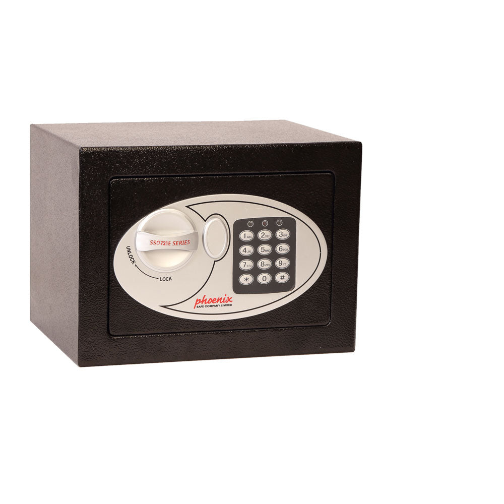 Phoenix Compact Home Office SS0721E Black Security Safe with Electronic Lock - my-beautiful-safes