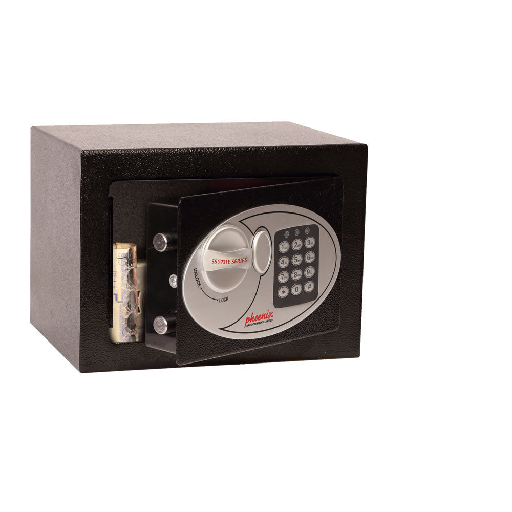 Phoenix Compact Home Office SS0721E Black Security Safe with Electronic Lock - my-beautiful-safes