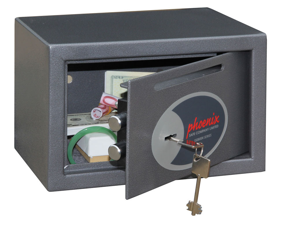 Phoenix Vela Deposit Home & Office SS0801KD Size 1 Security Safe with Key Lock - my-beautiful-safes