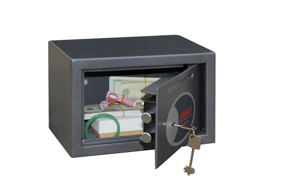 Phoenix Vela Deposit Home & Office SS0801KD Size 1 Security Safe with Key Lock - my-beautiful-safes