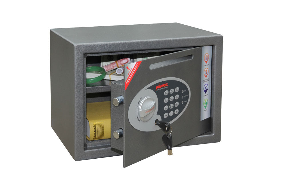 Phoenix Vela Deposit Home & Office SS0802ED Size 2 Security Safe with Electronic Lock - my-beautiful-safes