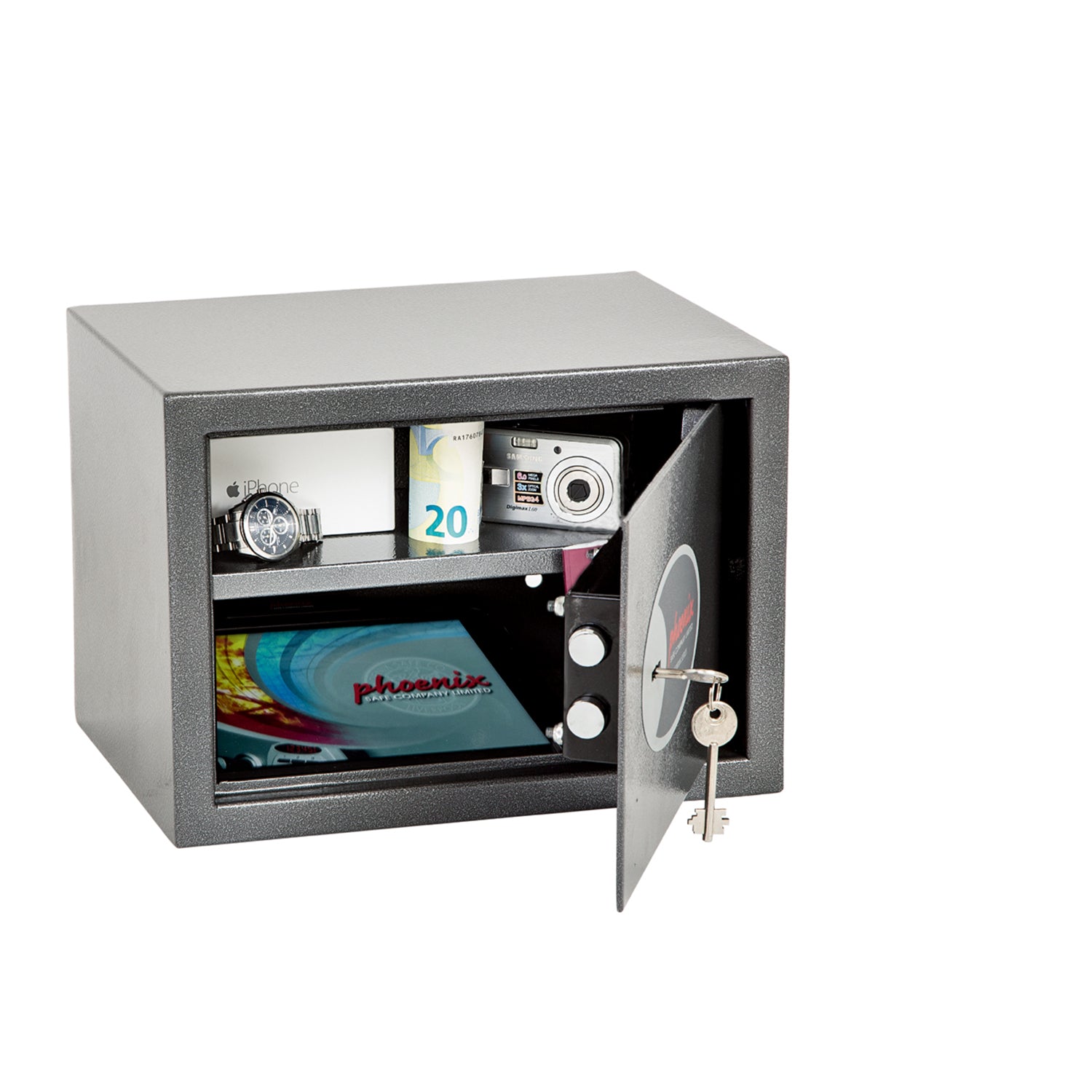 Phoenix Vela Home & Office SS0802K Size 2 Security Safe with Key Lock - my-beautiful-safes