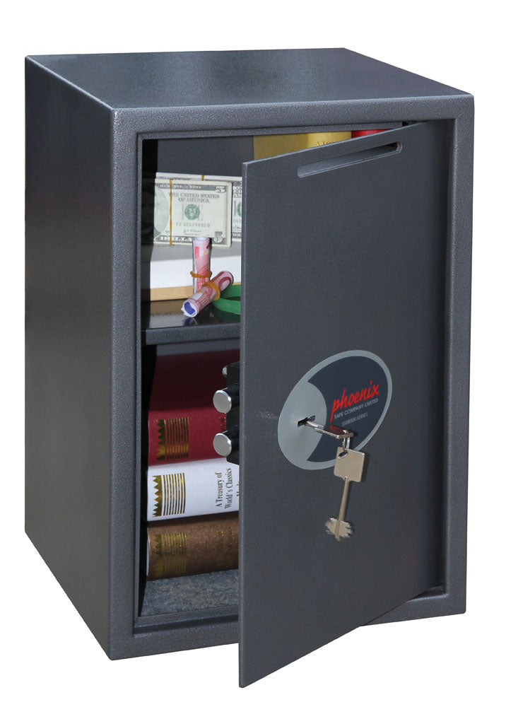 Phoenix Vela Deposit Home & Office SS0804KD Size 4 Security Safe with Key Lock - my-beautiful-safes